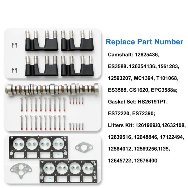 TorquelNova Camshaft Kit Polished Steel 5.3L-2